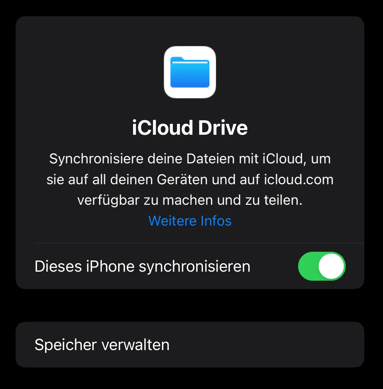 Synchronisierung von Fotos mit Ihrer iCloud